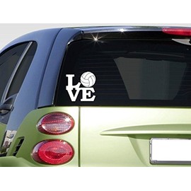 EZ-STIK Volleyball Love 6" stickerF267 Decal car Decal Spike net Shoes Shorts