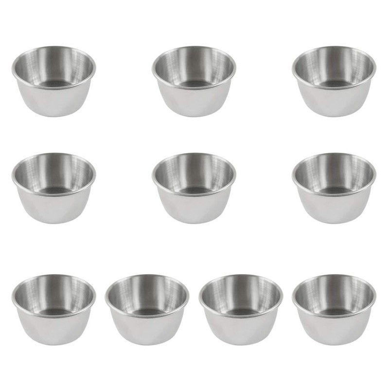 UPKOCH 10 x Stainless Steel Sauce Cups