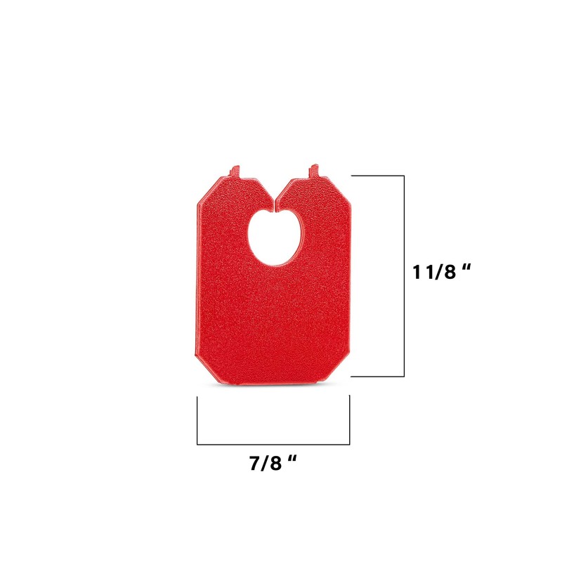 MT Products Red Plastic Bread Clips 7/8" x 1 1/8"