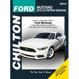 Haynes Chilton Compatible for Ford Mustang (2015-2023) Repair Manual - Full Color Photos and Diagrams with Free Online Access to More Repair Content
