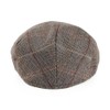 Jaxon & James Tweed Flat Cap - Brown-Grey Medium