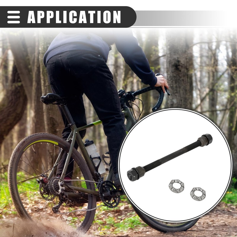 Motoforti Universal Bike Rear Solid Axle with Ball Bearings, Bicycle