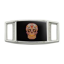GRAPHICS & MORE Skull Day of the Dead Southwestern Rectangular Shoe Shoelace Shoe Lace Tag Runner Gym Charm Decoration