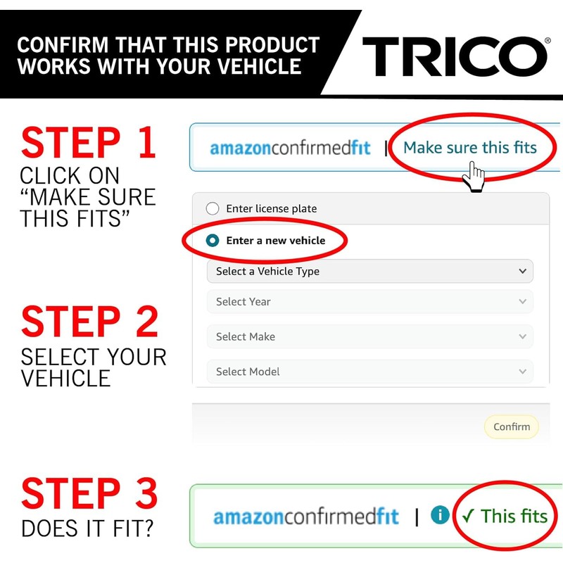 TRICO Silicone Ceramic Automotive Replacement Windshield Wiper Blade, Ceramic Coated