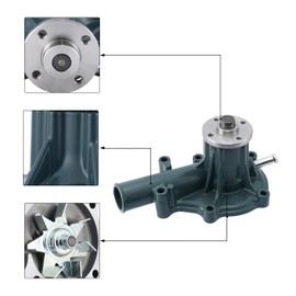 AULINK Water Pump (Impeller 60mm) 16241-73030 For Kubota Engine V1505 D1105 D905 ZD331 F2400 F2560 BX2660 BX22 BX23 BX2200 B2400 B2410 B2630 B2710 B2910 B2920 B3200 B3030 B7500 B7610 B7800 Bobcat S70