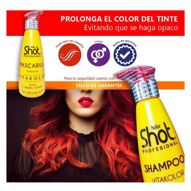 Shampoo Y Mascarilla Vitakolor - Intensidad Tinte Y Duracion