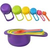 Measuring Cup and Spoon Set of 6 Food Grade Multicolor