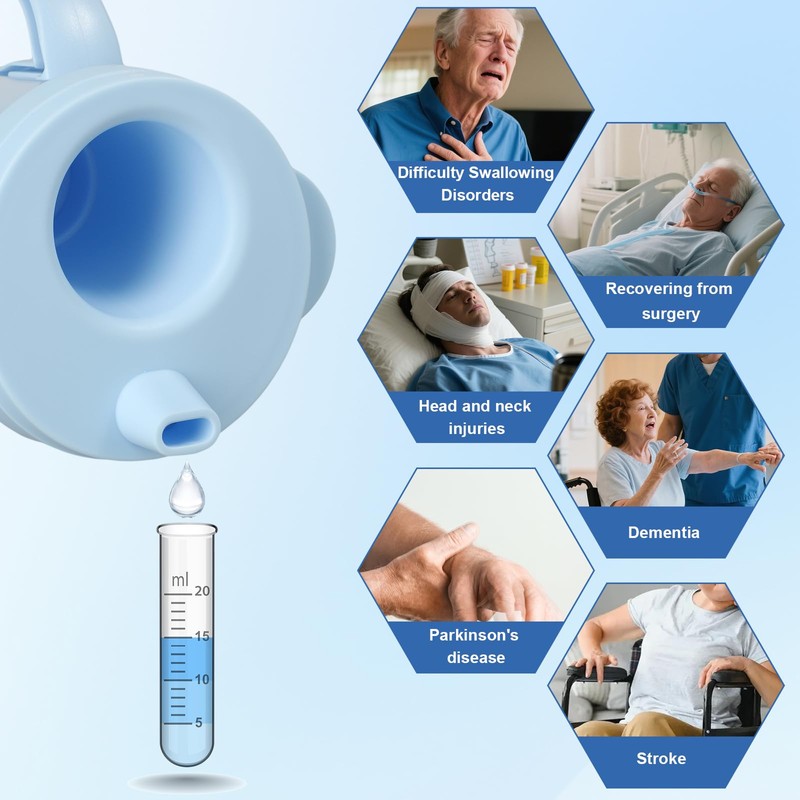 Generturbo Dysphagia Cup for Adults with Difficulty Swallowing, Sippy Cup