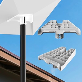 Zinweyton Gen 3 Pipe Adapter for Starlink, Pole Mount 39mm/1.53in for Starlink Gen 3 Standard Dish, Mounting Kit for Starlink V3 Plate Roof Mount, Windproof - White