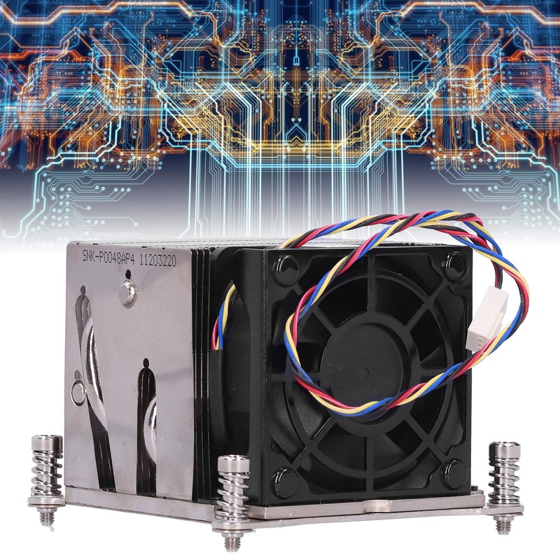 CPU Heat Sink, 2U Active Computer Cooling Fan 4-pin PWM