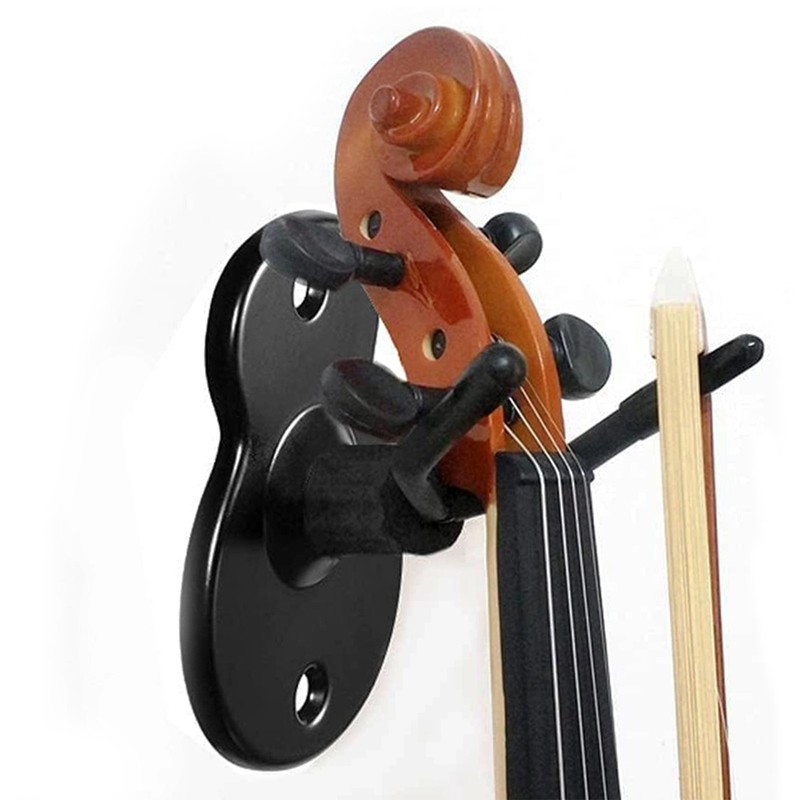 Violin Hanger Wall Mount Hook Violin Viola Hanger with Bow