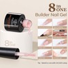 Modelones Builder Nail Gel 6 Colors, 8-in-1 Gel Builder Set
