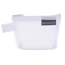 FAVORTALK Coin Purse Zipper Toiletry Bag Small Mesh Organizing Pouch Nylon Small Purse Mesh Cosmetic Bag Mesh Stationery Case Mini Makeup Bags Offices Travel Organizer Accessories Kit - B20504