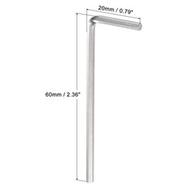 TA-VIGOR 5Pcs 3/32 Inch L-Shaped Hex Key Wrench Set, CR-V Steel Allen Wrenches for Furniture Assembly, Bike Repair, and Equipment Maintenance