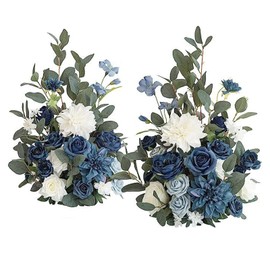 1 Pair Artificial Wedding Arch Flowers Simulation Background Decoration Flowers Swag for Holiday Party Fireplace Aisle