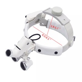 AZDENT Dental Surgery Binocular Loupes Headband Magnifier 3.5X 5W LED Headlight