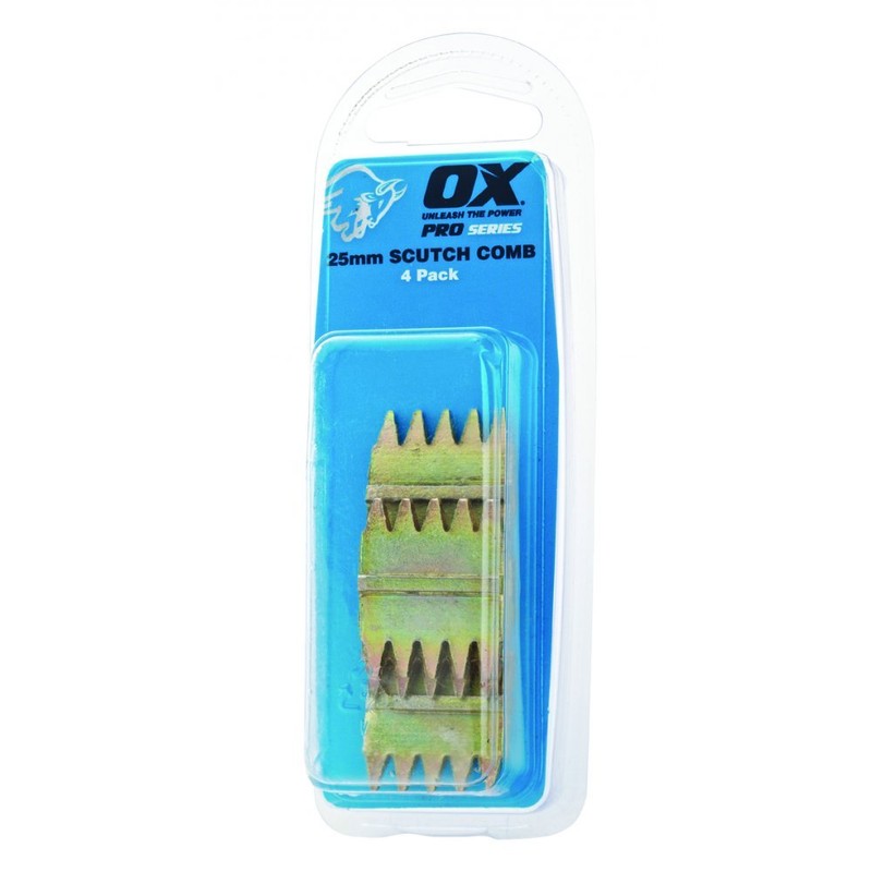 OX Pro 25mm Scutch Combs - 4 Pack