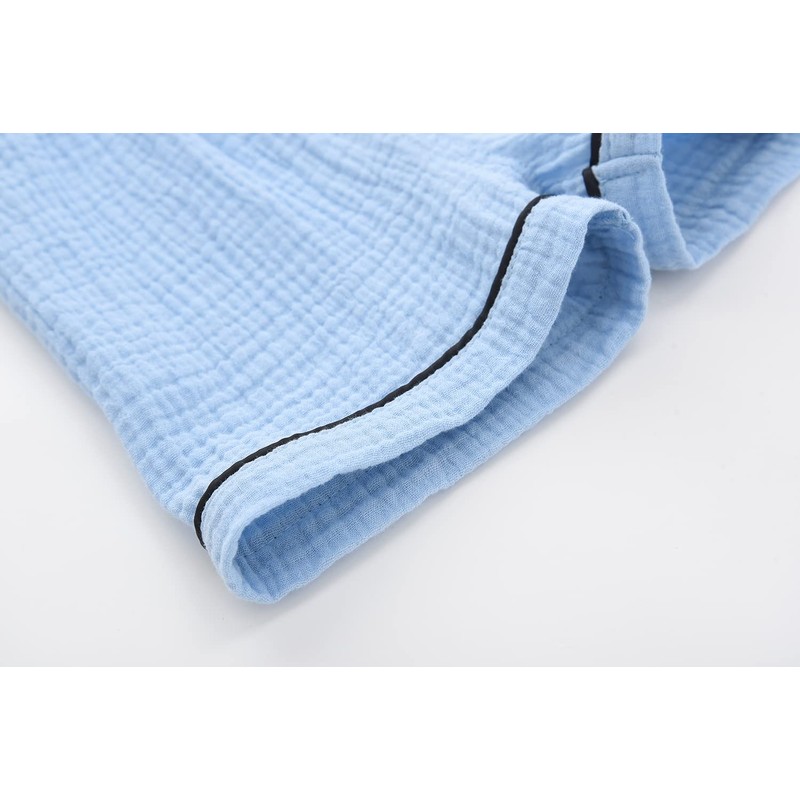 BINIDUCKLING Pijama de verano con botones para niñas y niños