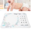 Flannel Baby Monthly Milestone Blanket Infant Growth Memory Blanket Photography