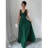 Vestido Elegante De Cóctel Con Cuello En V Y Malla