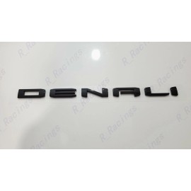 GMC 1pc Gloss Black Rear DENALI Emblems Letters Fit 2021-2023 GMC Yukon Yukon XL