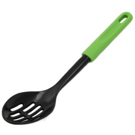 Chef Craft Basic Nylon Slotted Spoon, 11.5 inch, Green/Black