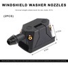NYTKL 2 PCS Front Windshield Washer Nozzles, 4 Holes Arm