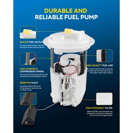 PHILTOP Fuel Pump FG1139, Electric Fuel Pump Assembly for 2011-2014 200 2.4L, 2008-2014 Avenger 2.4L, 3.5L, 2.7L, 2007-2010 Se-b-ring 2.4L, 2.7L, 3.5L, Replace # E7253M