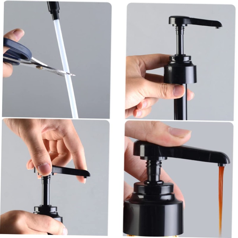 Mobestech 2pcs Black Pump Head for Oil Consumption Bottle Versatile