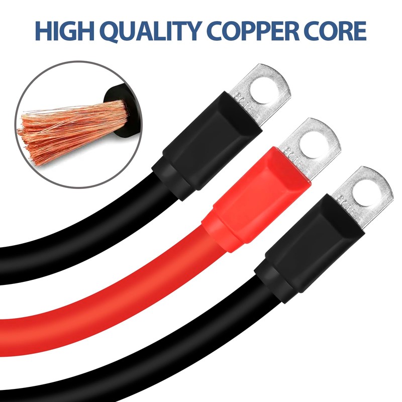 Honsyunoirtps 7 PCS Golf Cart Heavy Duty Battery Cables Wiring