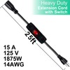 Makevivi Outdoor Extension Cord with Switch On/Off Waterproof Switch 3