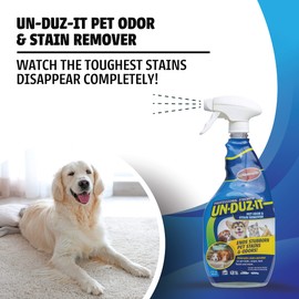 Legend Brands Un-Duz-It Pet Odor & Stain Remover Professional Strength Spray Removes Urine, Feces, Vomit Stains and Odors, 32 Fl. Oz.
