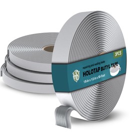 Holotap 3Pcs Butyl Tape- Grey 1/8-In x 1/2-In x 40-Foot, Rv Water Sealant Tape, Putty Seal Tape, Butyl Joist Tape for Car Window Roof Deck Camper Windshield and More