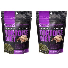 Fluker's 2 Pack of Crafted Cuisine, 6.75 Ounces Each, Tortoise Diet for Sulcate Tortoises, Red and Yellow Foot Tortoises, Leopard Tortoises, Greek and Russian Tortoises and Hermann's Tortoises