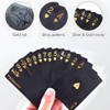 ASYKNM Waterproof Plastic Poker Cards - Black Diamond Design -