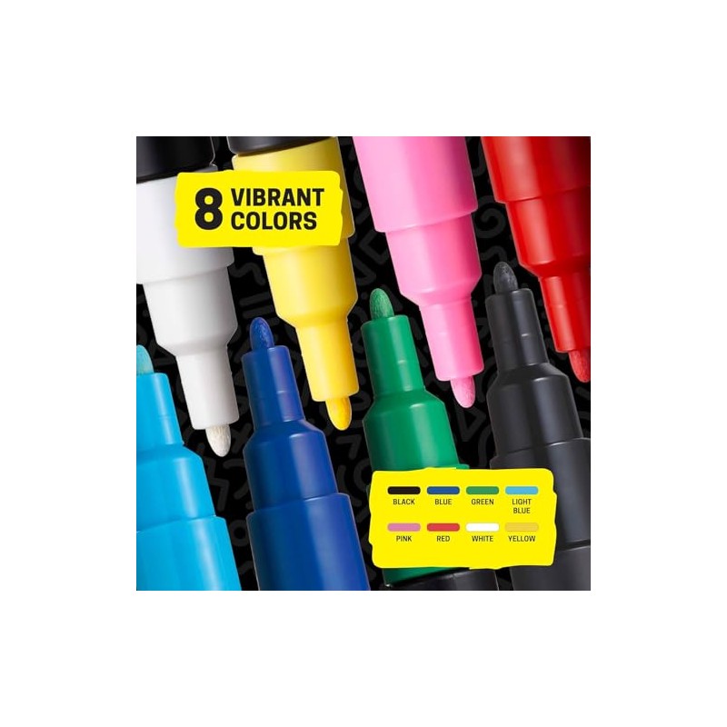 Posca - PC3M8C - Paquete de 8 rotuladores de colores