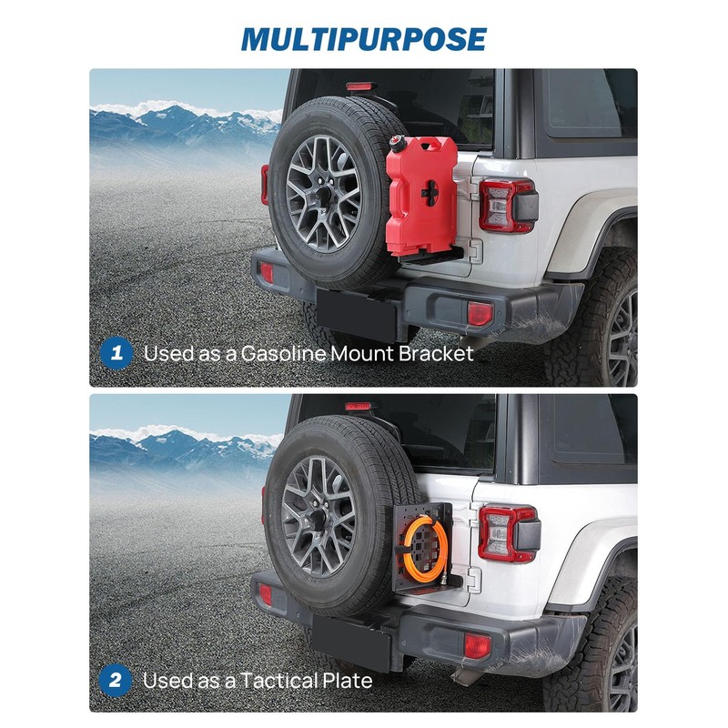JOYTUTUS Gas Can Mount Bracket Step Foot Pedal Compatible with