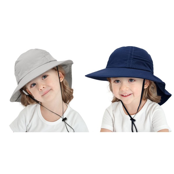 CHUNG Sombrero de protección solar para bebé, de verano, ajustable,