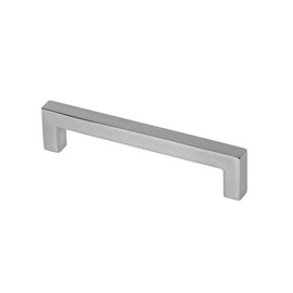 Gedotec Lexus Furniture Handle 96 mm Square Bar Handle for Kitchen Shop & Cabinet Doors Drawer Handle Chrome-Plated Polished Kitchen Handle Solid Chrome 1 Piece Door Handle Cabinet Includes Screws