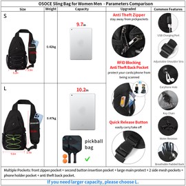 OSOCE Crossbody Bags for Men and Women, RFID Anti Theft Zipper Sling Bags for Special Occasions.