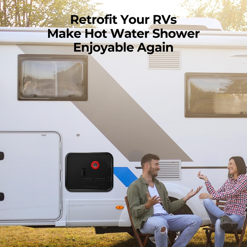 FOGATTI RV Water Heater Door Trim Ring - 15″*18″, Black