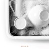 BINO Lavabo plegable, portátil, para ahorrar espacio, color blanco