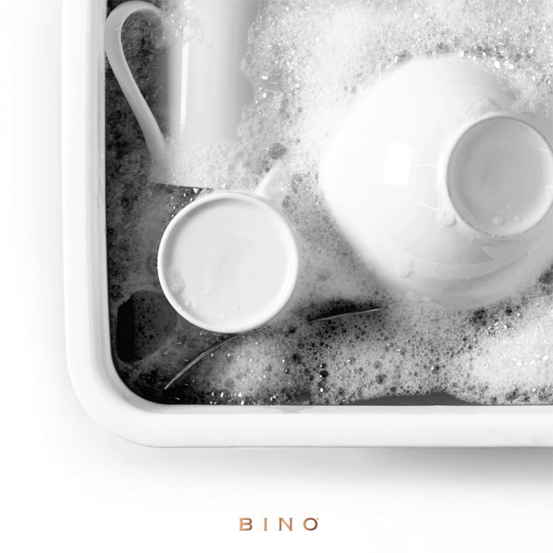 BINO Lavabo plegable, portátil, para ahorrar espacio, color blanco