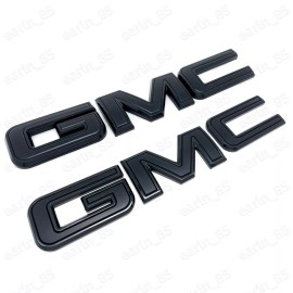 GMC NEW Front & Rear Emblem Black kit For 2019 - 2025 GMC Sierra 1500 2500HD 3500HD