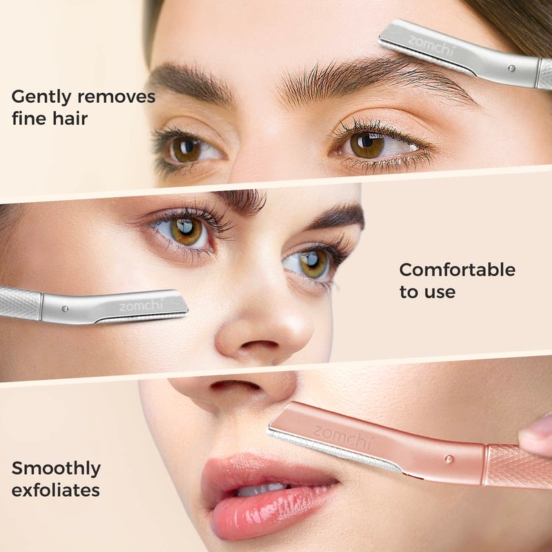 10PCS Replacement Razor Blades,Razor Blades Refills,Eyebrow Facial Razor Blades