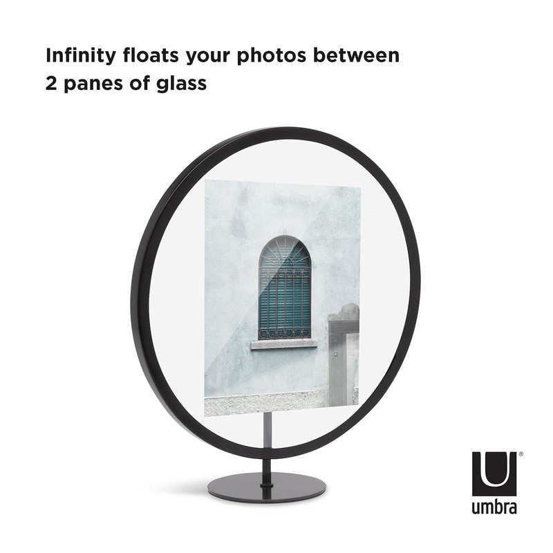 Umbra, Black Infinity Picture Frame, Unique Circular Display for Desk