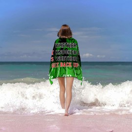 Violetpos Rugby Beach Towel 90 x 180 cm Quick Drying American Football Bath Towel Sand-Free Towel Beach Towel Beach Towels Large Bath Towel Portable Towels Lightweight and Thin Sports Theme