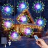 Christmas Lights Solar Fairy Lights 8Pack Hanging Solar Firework Lights