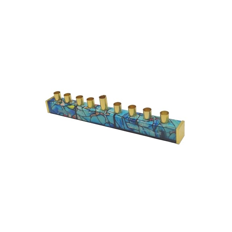 Chanukah Menorah Candle Strip Acrylic on Lightweight Metal 9" x