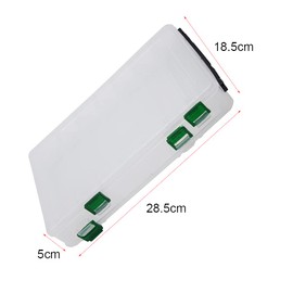 14 Compartments Double-Sided Visible Fishing Lure Hook Tackle Box Hard Plastic Orange/Yellow Container Box for Fishing Lures Hooks Jewelry Beads Earring (1pcs-clear-14compartments)